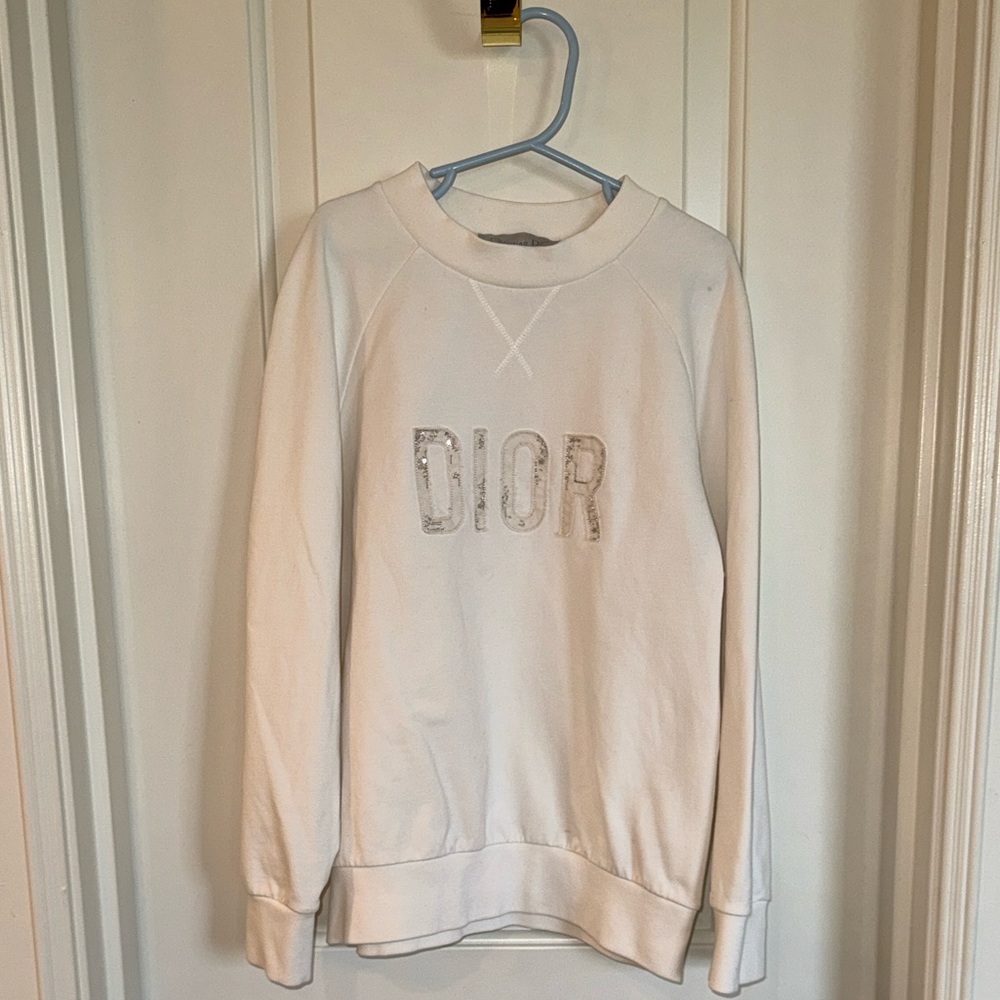 Dior Girls Cream Crewneck Sweater